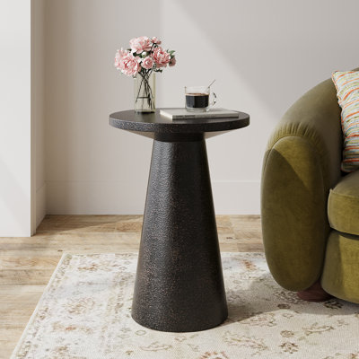 Table d'appoint intérieure / extérieure contemporaine en oxyde de magnésium sculpté (MGO)