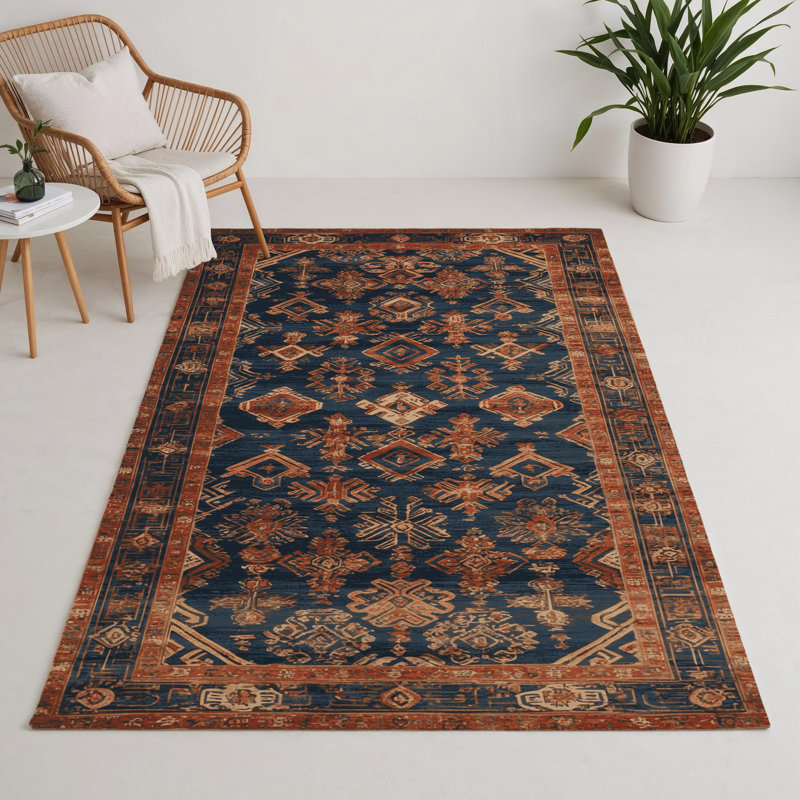 Tapis noir intérieur et extérieur ArtDeco, Rectangle 5 pi x 7 pi