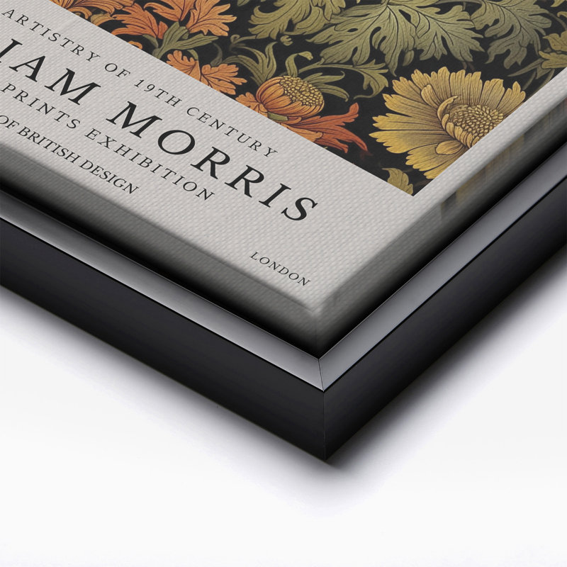 William Morris - Fleurs en fleurs, Black Framed, Canvas, 11"H x 14"W