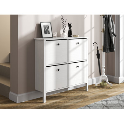 Armoire de rangement à chaussures verticale empilable 16 paires