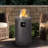 Propane Smokeless Fire Column, 50,000 Btu Outside Gas Fire Pit with Glass Wind Guard, Glass Rocks For Outside Patio, Garden, Backyard-1957360816-1957360823