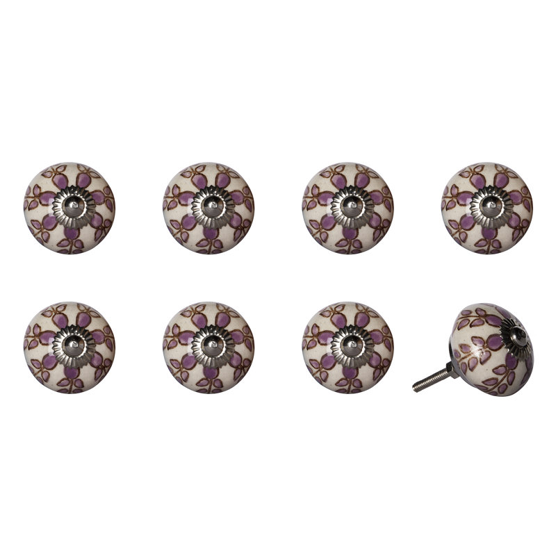 Hand Painted 1 1/2" Diameter Round Knob
