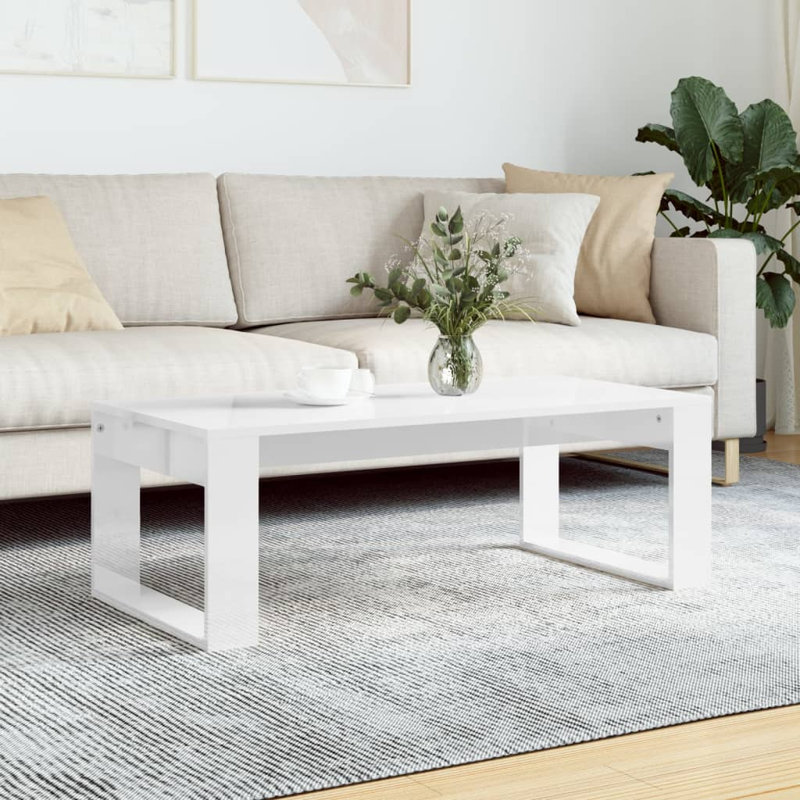 Ocia Sled Coffee Table, 35cm H x 102cm W x 50cm D, Concrete Grey