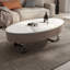 Table basse ovale en acier inoxydable brun-1248294274-1248294278