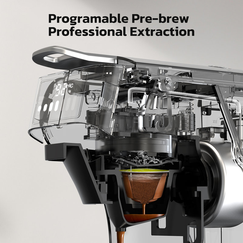 Machine à espresso multi-capsules 6-en-1 HiBREW H1B, compatible avec KCup *, Nes *, dosettes et café, cafetière à portion unique de 20 barres pour les bières chaudes et glacées
