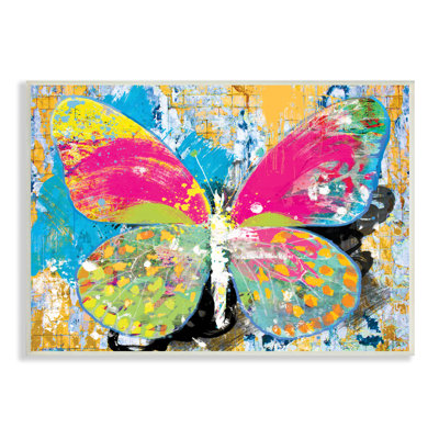 Illustration moderne et moderne d'un collage de papillons vifs par Porter Hastings - Peinture