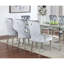 Fauteuil d'appoint luxueux à dossier en bois massif de luxe Flannelette pour 2 personnes avec miroir à boutons argent / gris foncé