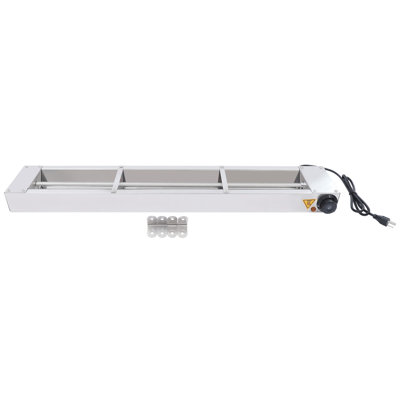 Chauffe-plat commercial 36 pouces avec chauffe-plat commercial chauffant à infrarouges 600W avec température réglable de 30 à 85 US US et chaînes de suspension pour restaurant-cantine hôtel