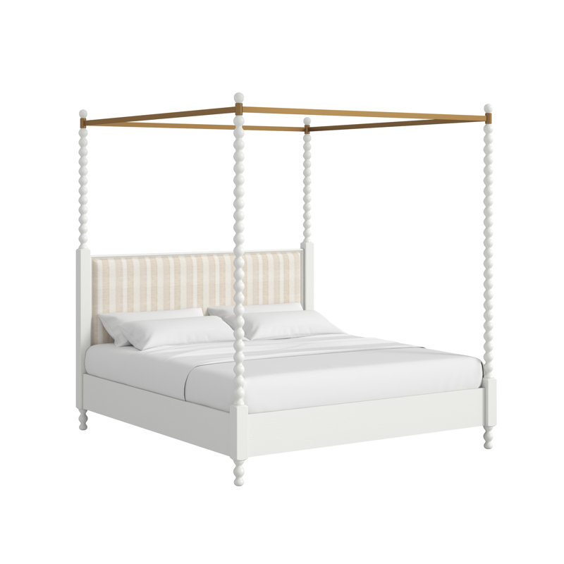 Haven QN Uph Canopy Poster Bed, Queen