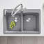 Diamond SILGRANIT 33" L x 22" W Double Bowl Drop-In/Undermount Kitchen Sink-2037236067