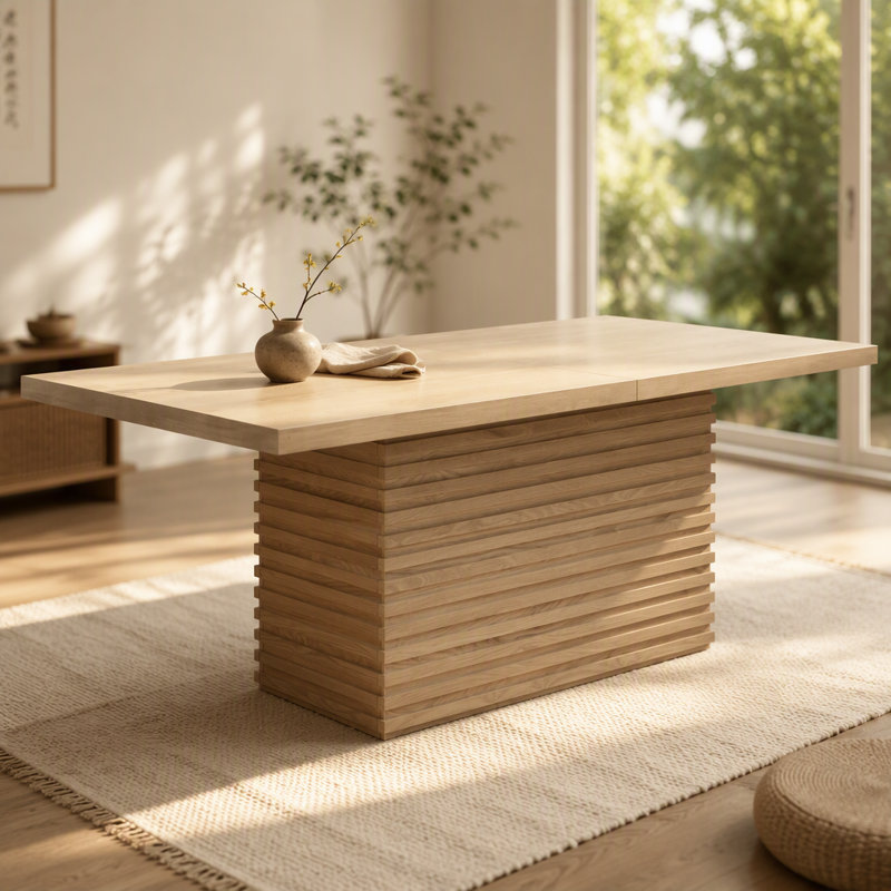 Rectangular 84-inch Dining Table, Light Natural