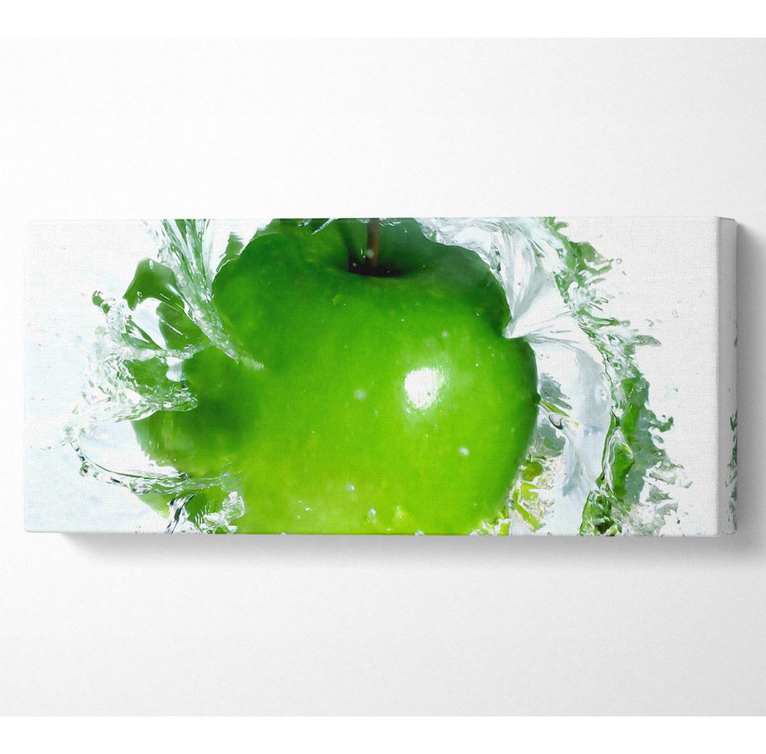 Apple Water Splash - Kunstdrucke auf Leinwand - Wrapped Canvas