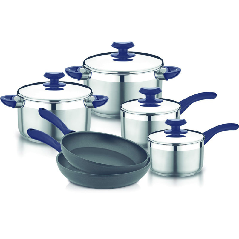 Ybm Home Stainless Steel 10-Piece Cookware Set