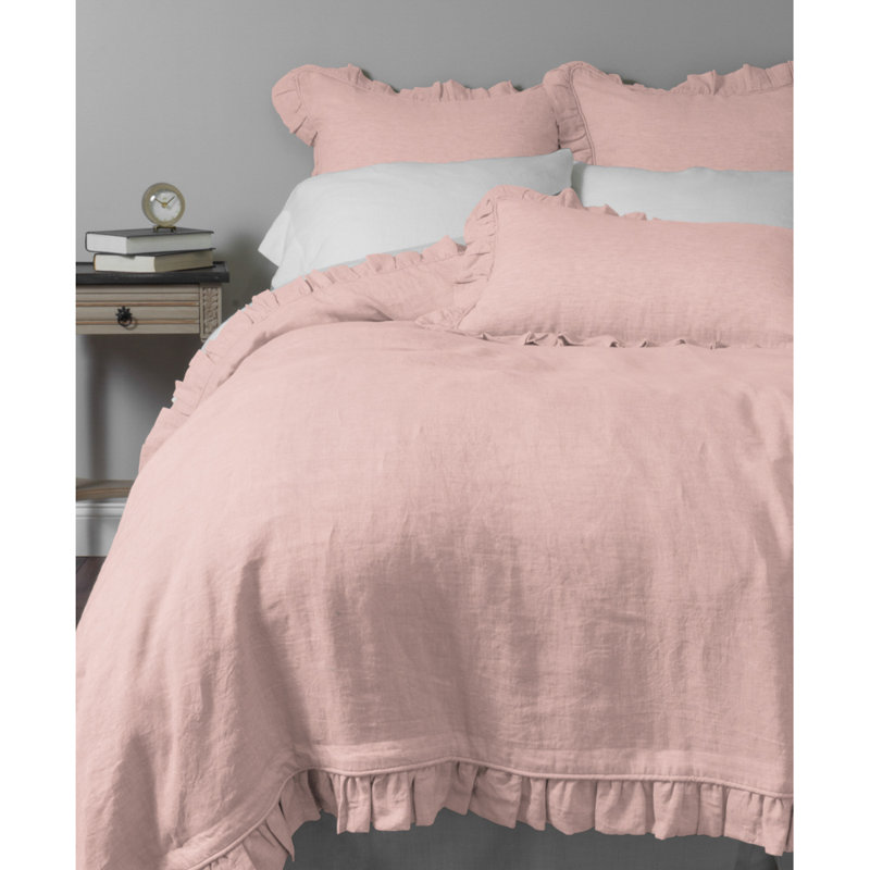 Basillo Linen Duvet Cover, Queen, Seaglass