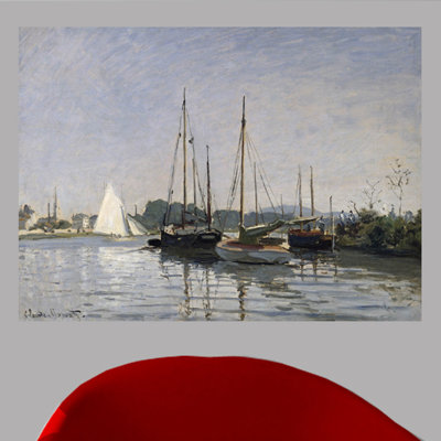 Adhésif décoratif bateaux de plaisance Monet, Argenteuil (1872)