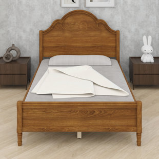 Platform Bed, Wooden Frame with Headboard and Footboard
