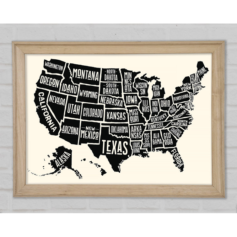 States Of America 5 - Single Picture Frame Art Prints