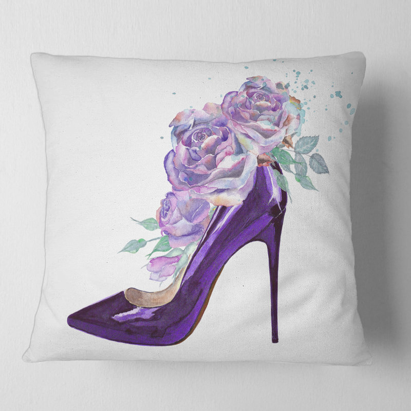 Housse et insert de coussin pour chaussures Stiletto, 18" x 18"