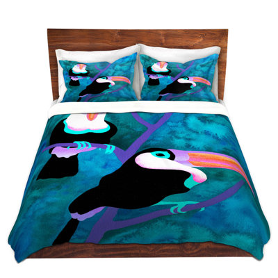 DiaNoche King Duvet Cover Sets Microfiber by Rachel Brown - Toucans