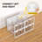 12 Pack Clear Plastic Stackable Shoe Organizer Boxes With Lids, Modular Space-Saving Shoe Storage Containers For Closet, Wardrobe, And Entryway