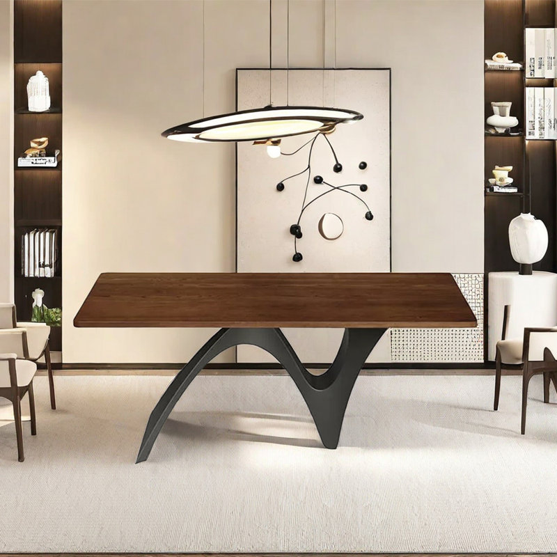 Rongstad Ash Solid Wood Top Dining Table, 29.53" H x 62.99" L x 31.5" W