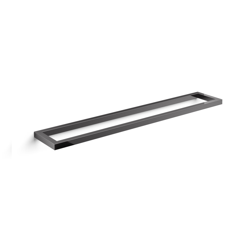 Barre à serviettes murale 23,6 po Gerla, Nickel noir, H 0,6 po x L 23,6 po x P 4,3 po