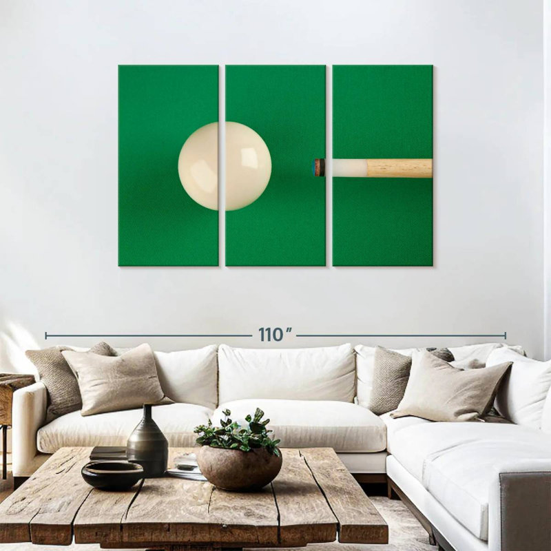 Billard américain, H 48 po x l 74 po