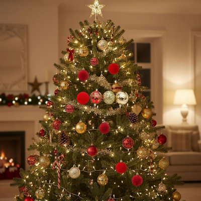 Boules de Noël incassables en PVC de 2,36 pouces 25 pièces