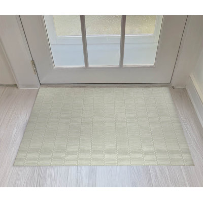 Block Maze Slate Blue Indoor Doormat