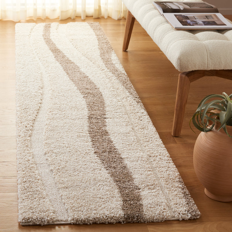 Tapis à poils longs Esmeray Florida, Tapis de couloir 2 pi 3 po x 9 pi