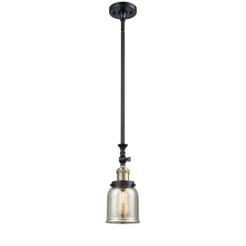 Hardcastle 1 - Light Single Pendant, Black Antique Brass, Clear, 6 Watt Vinage LED Bulb