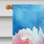 Pivoines dans un drapeau de maison aquarelle