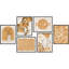 «Yellow Mid Mid Century Modern Artwork», reproduction d'art encadrée, affiche, petit art mural-109747456-109747454