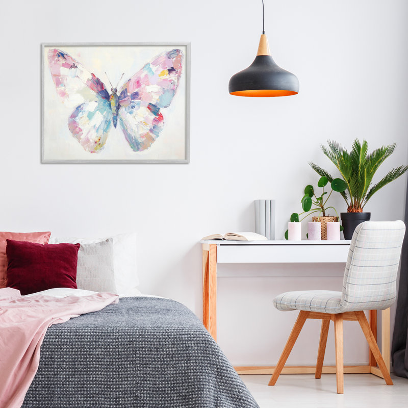 Giclée sur papillon encadré, design par Petal Prints Design, H 16 po x l 20 po, Estampe numérique Farmhouse
