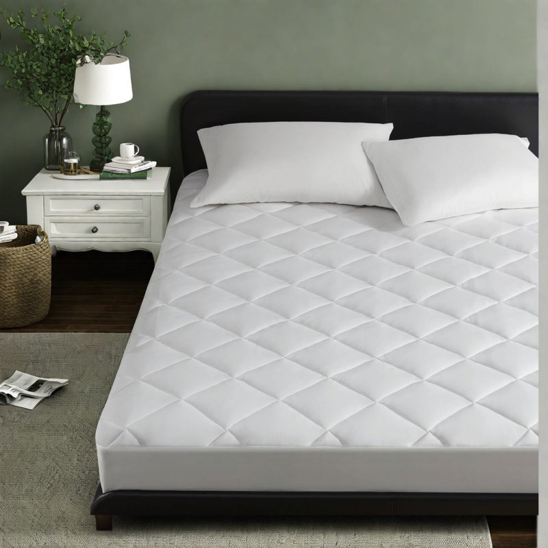 Surmatelas de qualité supérieure, ensemble de literie blanc à ajustement profond, frais et confortable