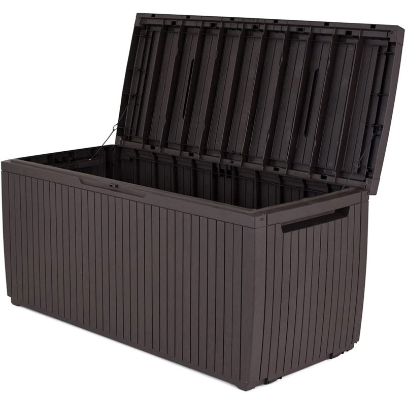 Keter Springwood Garden Storage Box, Brown