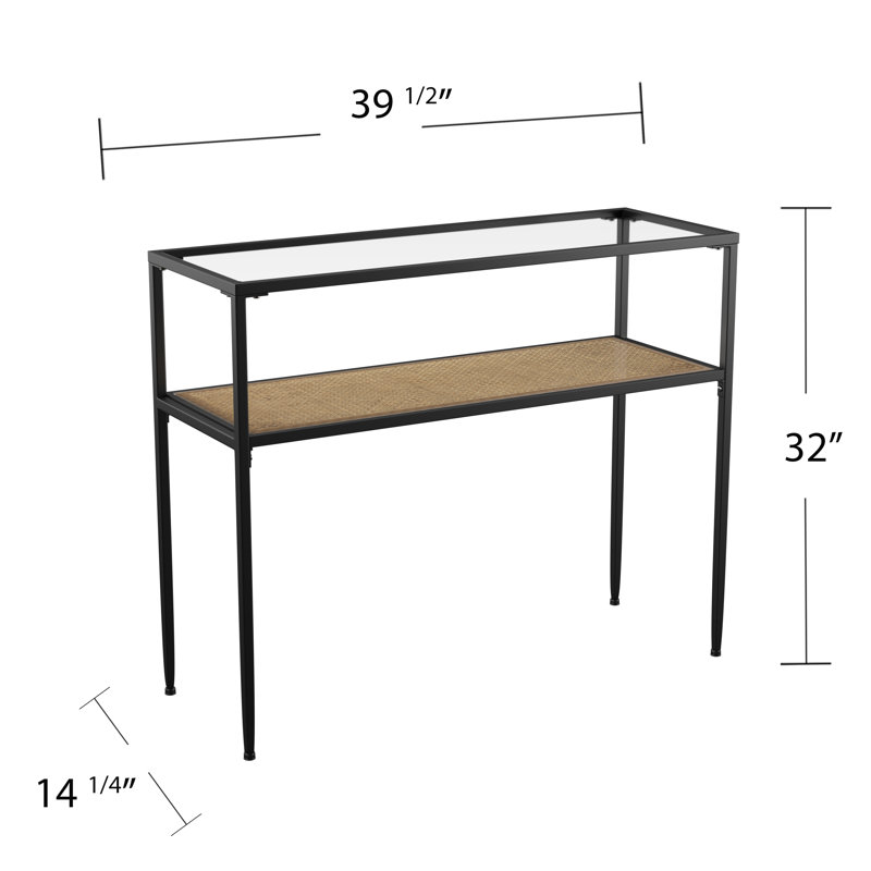 Asrani 39.5'' Glass Top Console Table