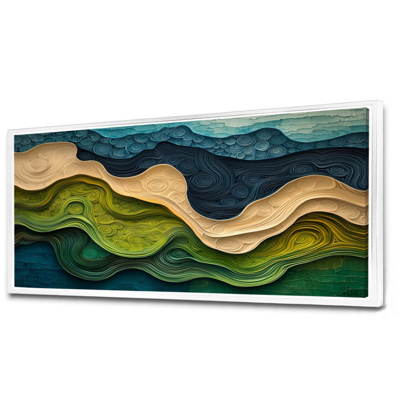 Braunsté Biomorphism Earth Ephemeral Pathway VI - Abstraction lyrique, art mural, 28" H x 60" W, Blanc