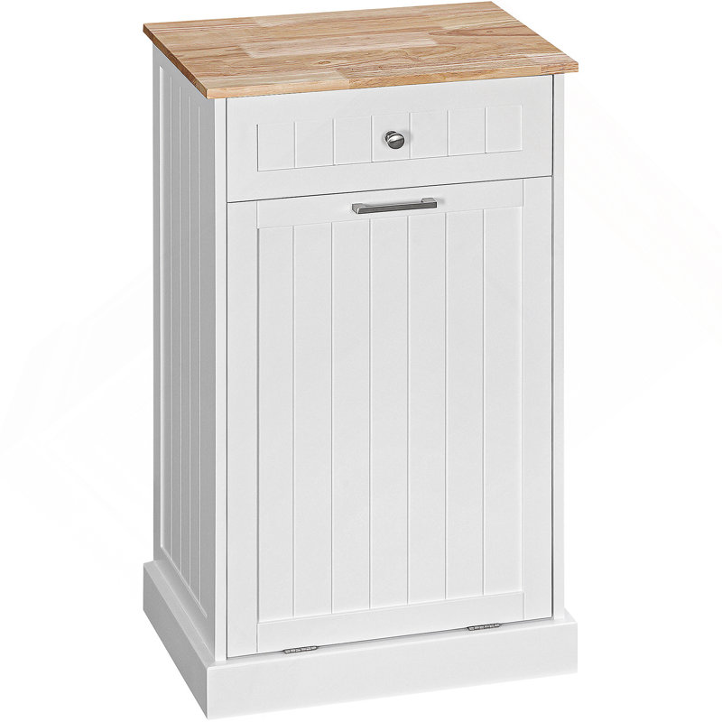 Armoire de recyclage autoportante pour cuisine, Blanc
