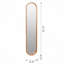 Miroir 9,5 x 2 x 47,2 po avec cadre ovale allongé