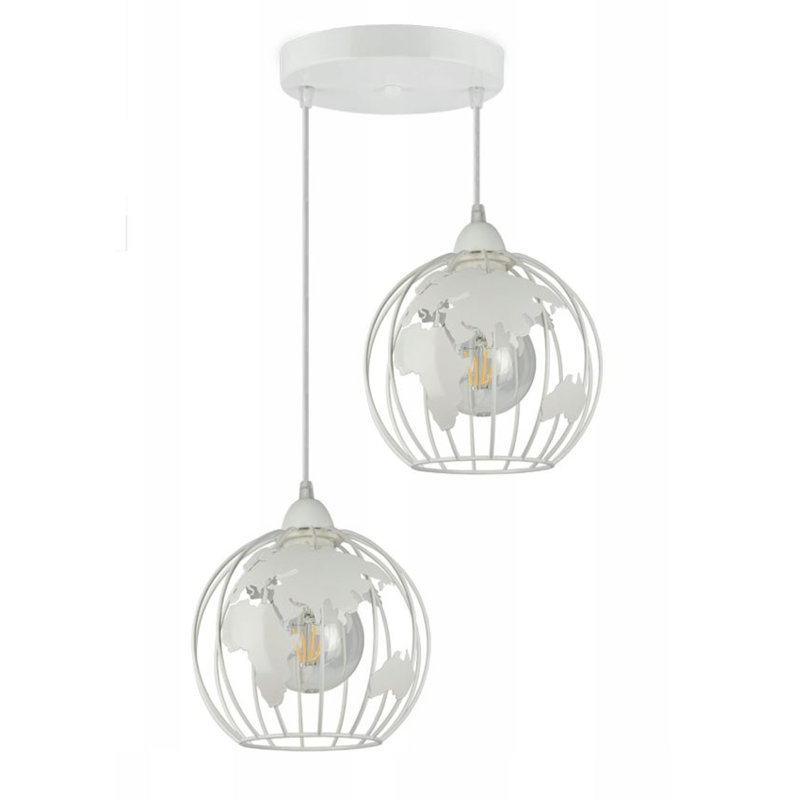 Hourani 2 - Light Sphere Pendant, White, White