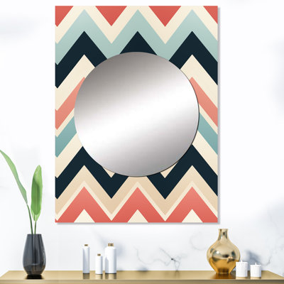Décoration murale douce à motif de chevrons multicolores à couleurs douces MTMIR124562