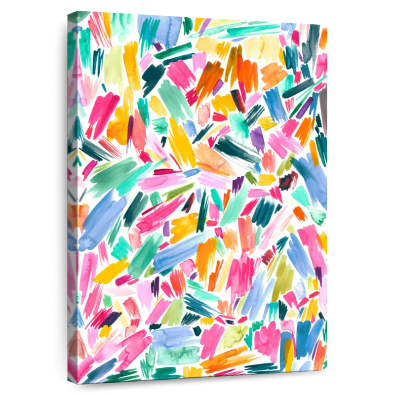 Avery Artsy - coups abstraits colorés, H 51 po x l 34 po