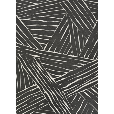 Dolce Abstract Charcoal Flatwoven Indoor Outdoor Area Rug