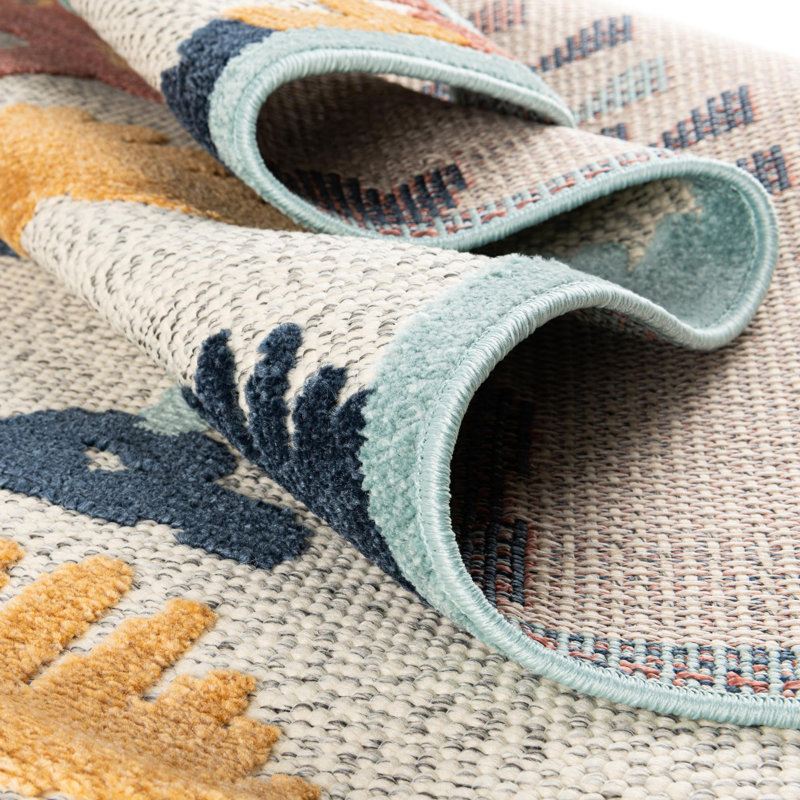 Medway Indoor/Outdoor Rug White, Round 5'3"
