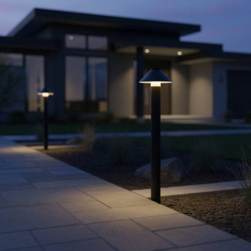 UltraBeam 6 Watt LED Black Outdoor Garden Bollard And Pathway Light - IP65 Rated, 81.3cm H x 20cm W x 20cm D