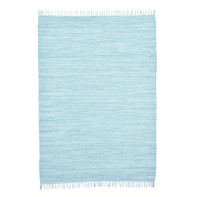 Hand Loomed Cotton Blue Indoor Rug
