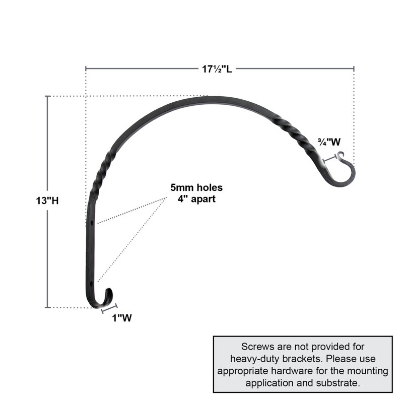 Bracket Weather Resistant, 13" H x 17.25" W x 0.75" D