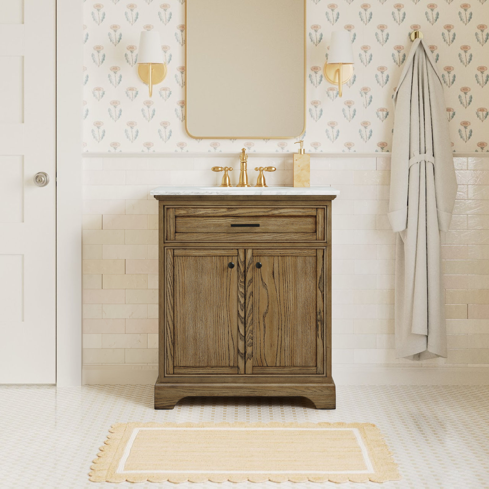 Hermes 30'' Single Bathroom Vanity, Driftwood
