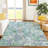 Machine Washable Indoor/Outdoor Raemoore ACN2403 Floral Rug-1610104678